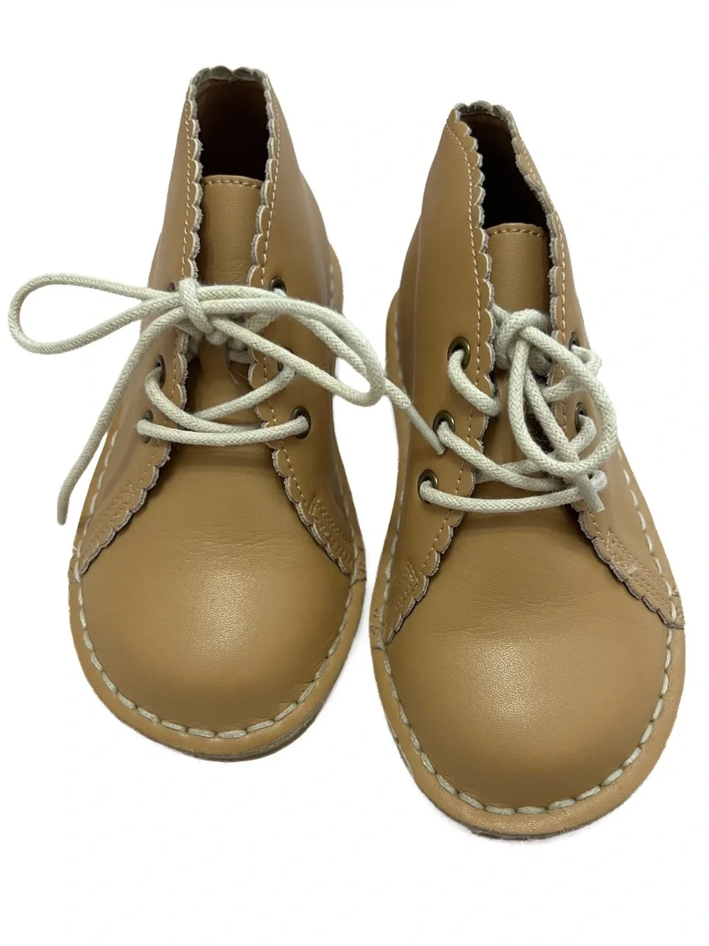 SweetHoney scallop ankle booties